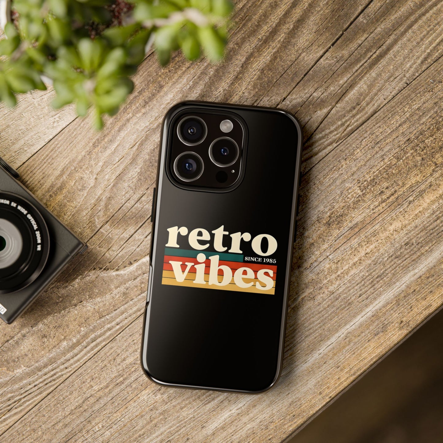 Retro Vibes Phone Case, Tough Phone Cover, Vintage Style Case, Gift for Music Lovers, Retro Aesthetic Accessory