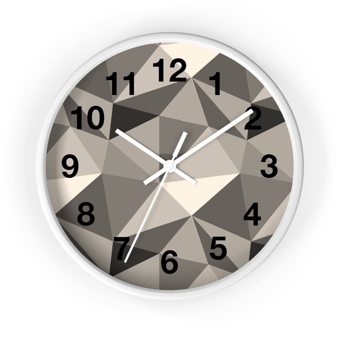 Geometric Wall Clock, Modern Home Decor, Minimalist Timepiece, Stylish Office Clock, Unique Gift for Housewarming, Monochrome Design