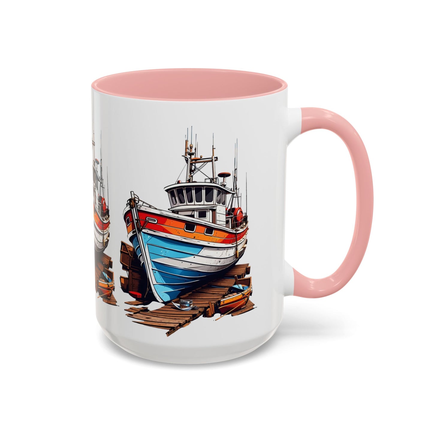 Nautical Accent Coffee Mug | Perfect for Boat Lovers, Sailor Gifts, Coastal Decor, Unique Gift Idea, Custom Artwork Mug