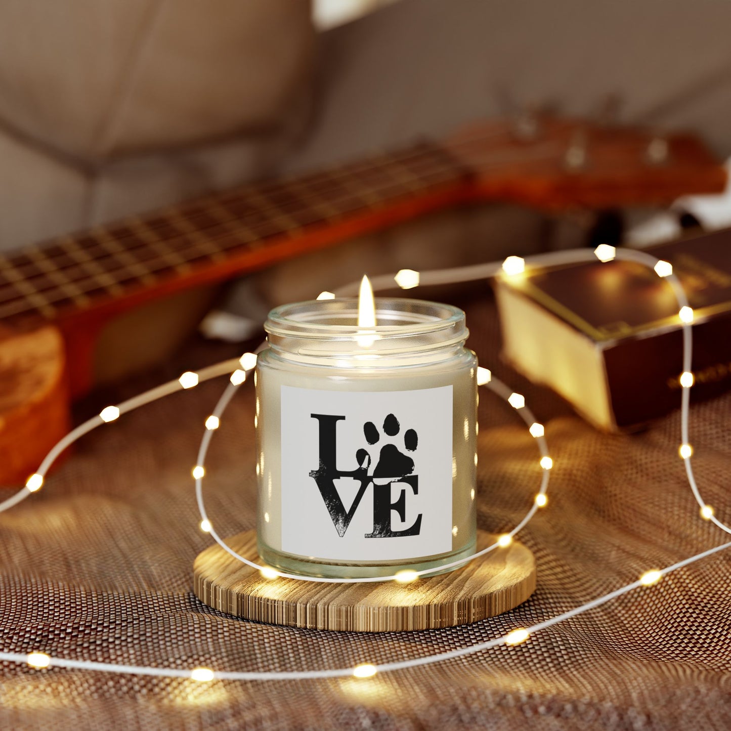 Pet Love Scented Candles - Coconut Apricot Wax for Dog Lovers, Gift for Pet Owners, Home Decor, Cozy Atmosphere, Valentine's Day