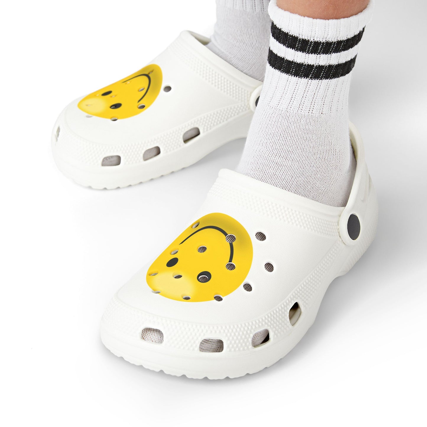 Smiley Face Clogs, Kid's EVA Foam Shoes, Comfortable Summer Footwear, Fun Playtime Shoes, Gift for Kids, Cute Garden Clogs