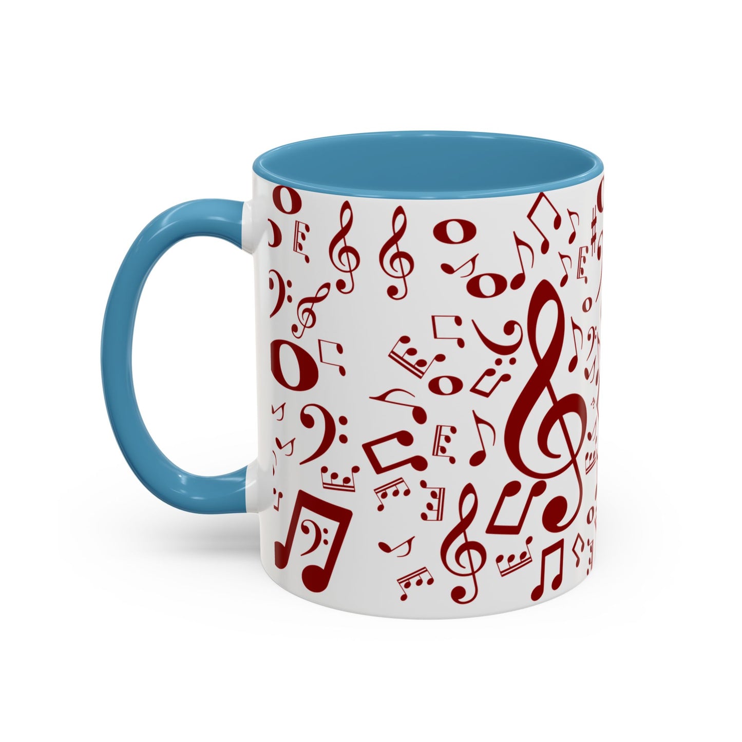 Accent Coffee Mug (11, 15oz) - Musical Notes
