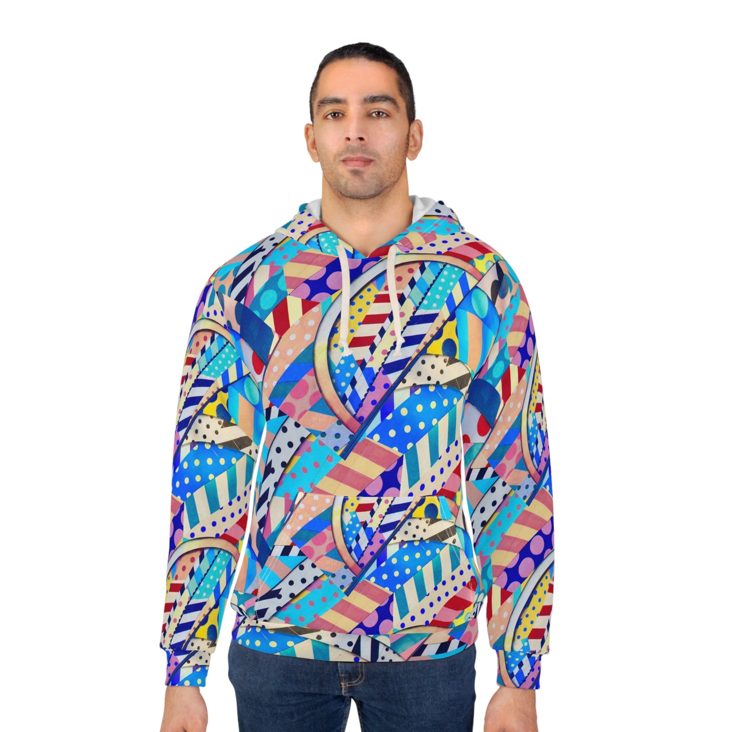 Colorful Abstract Unisex Pullover Hoodie, Trendy Streetwear, Gift for Art Lovers, Cozy Fashion, Unique Layering Piece