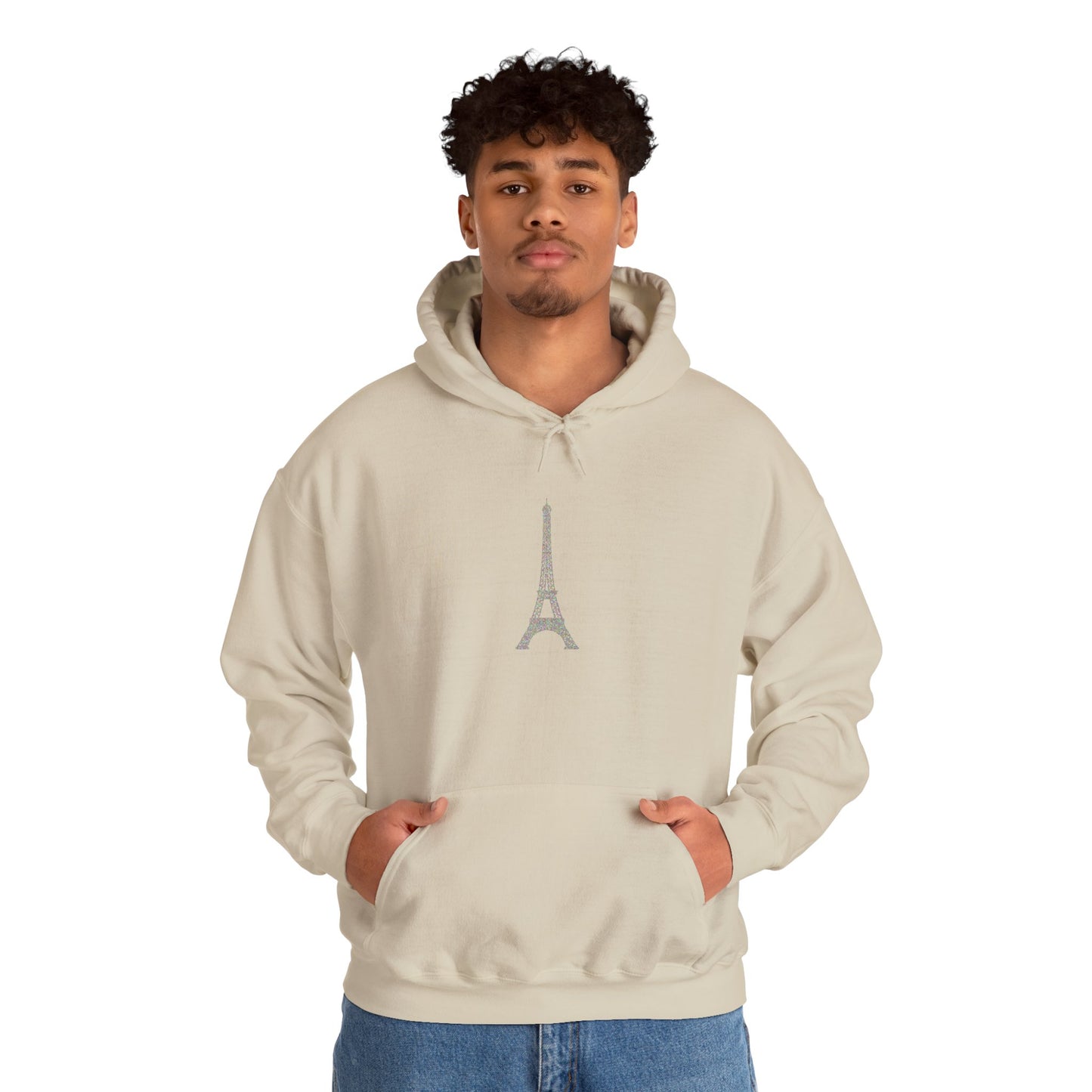 Parisian Style Hoodie - Cozy Unisex Sweatshirt with Eiffel Tower Design, Travel Gift, Streetwear, Casual Wear, Vacation Vibe