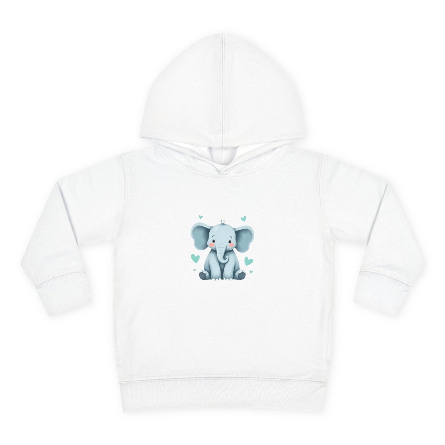 Adorable Elephant Toddler Fleece Hoodie, Kids Pullover, Baby Shower Gift, Birthday Present, Cute Animal Apparel, Cozy Toddler Wear