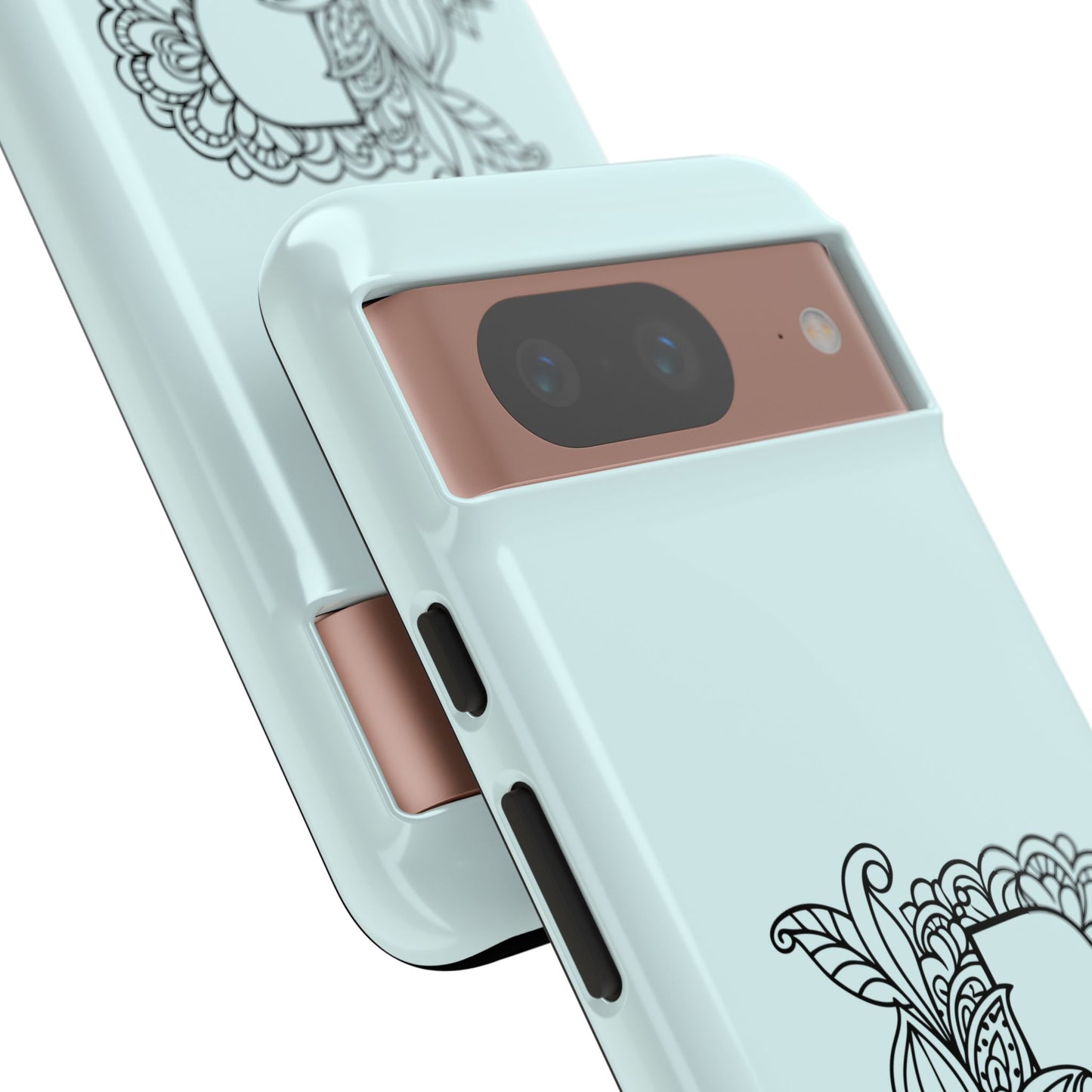 Personalized Tough Phone Case- Letter B, Floral Monogram Cell Phone Cover, Custom Protective Case, Unique Gift, Birthday, Graduation