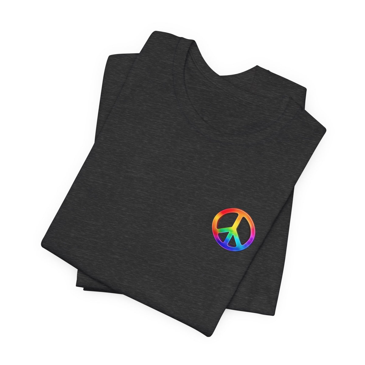 Peace Sign Tie-Dye Tee — Rainbow Hippie Peace Symbol T-Shirt