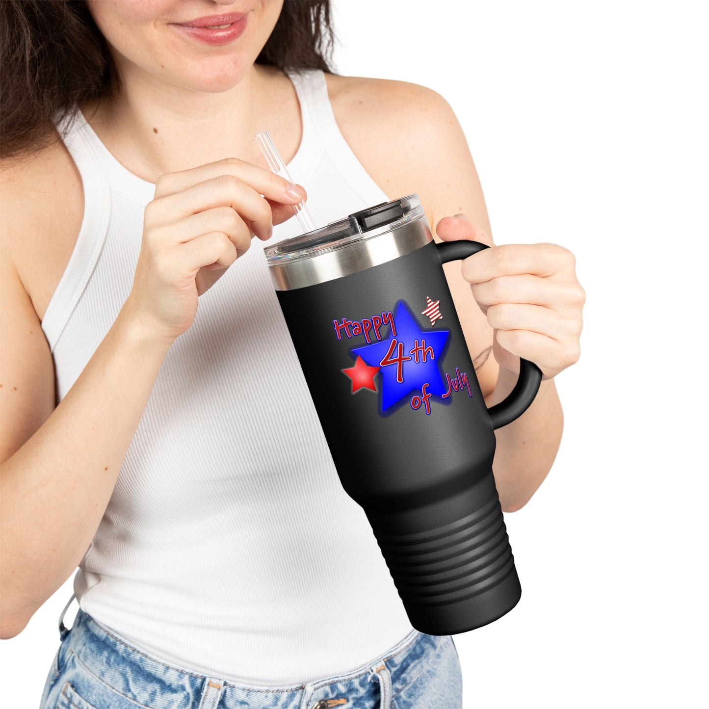 Insulated Travel Mug, 40oz Patriotic
