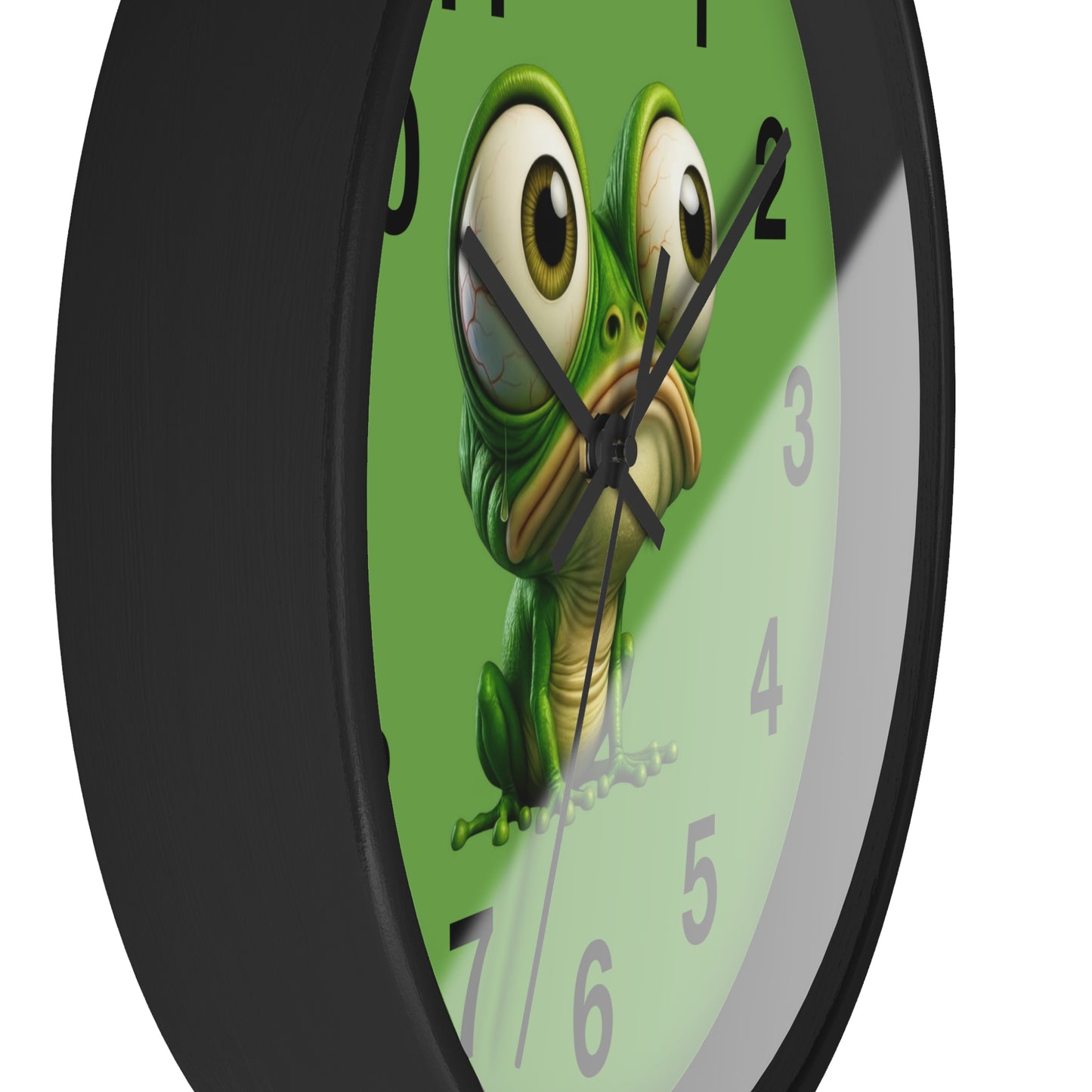 Whimsical Frog Wall Clock – Fun Home Decor, Office Accessories, Unique Gift for Kids, Animal-Themed Decoration, Quirky Timepiece