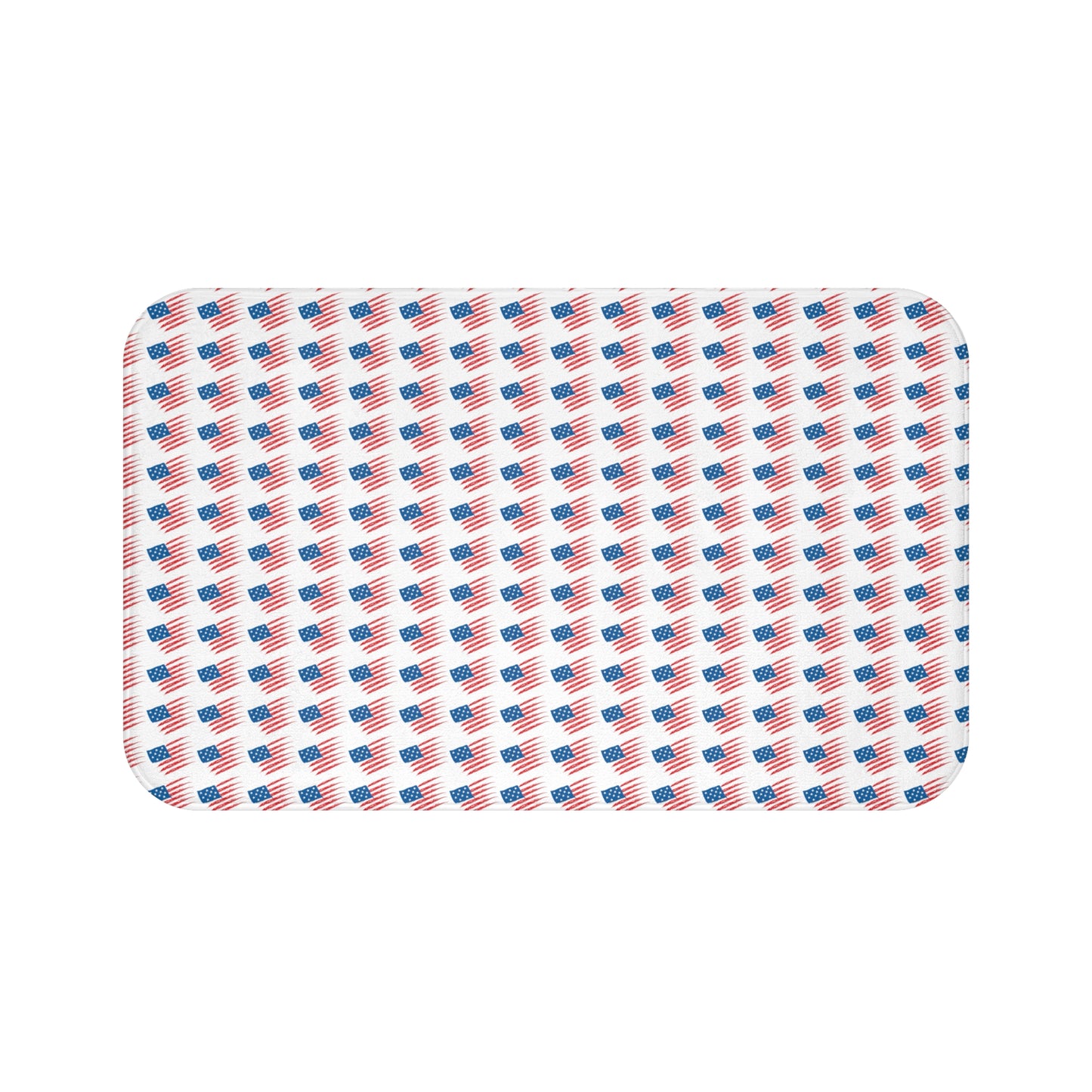 Patriotic Bath Mat with American Flag Design, Shower Mat, Bathroom Decor, Gift for Independence Day, USA Home Decor