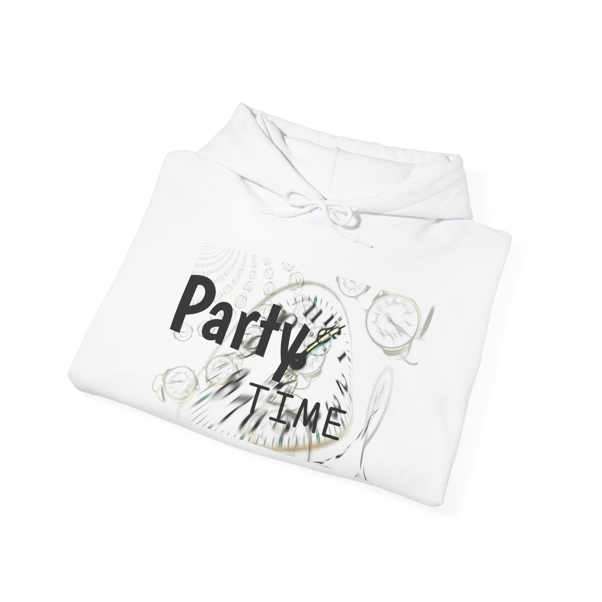 Party Time Unisex Hooded Sweatshirt, Fun Casualwear, Comfortable Gift, Perfect for Celebrations, Party-Outfit Essential