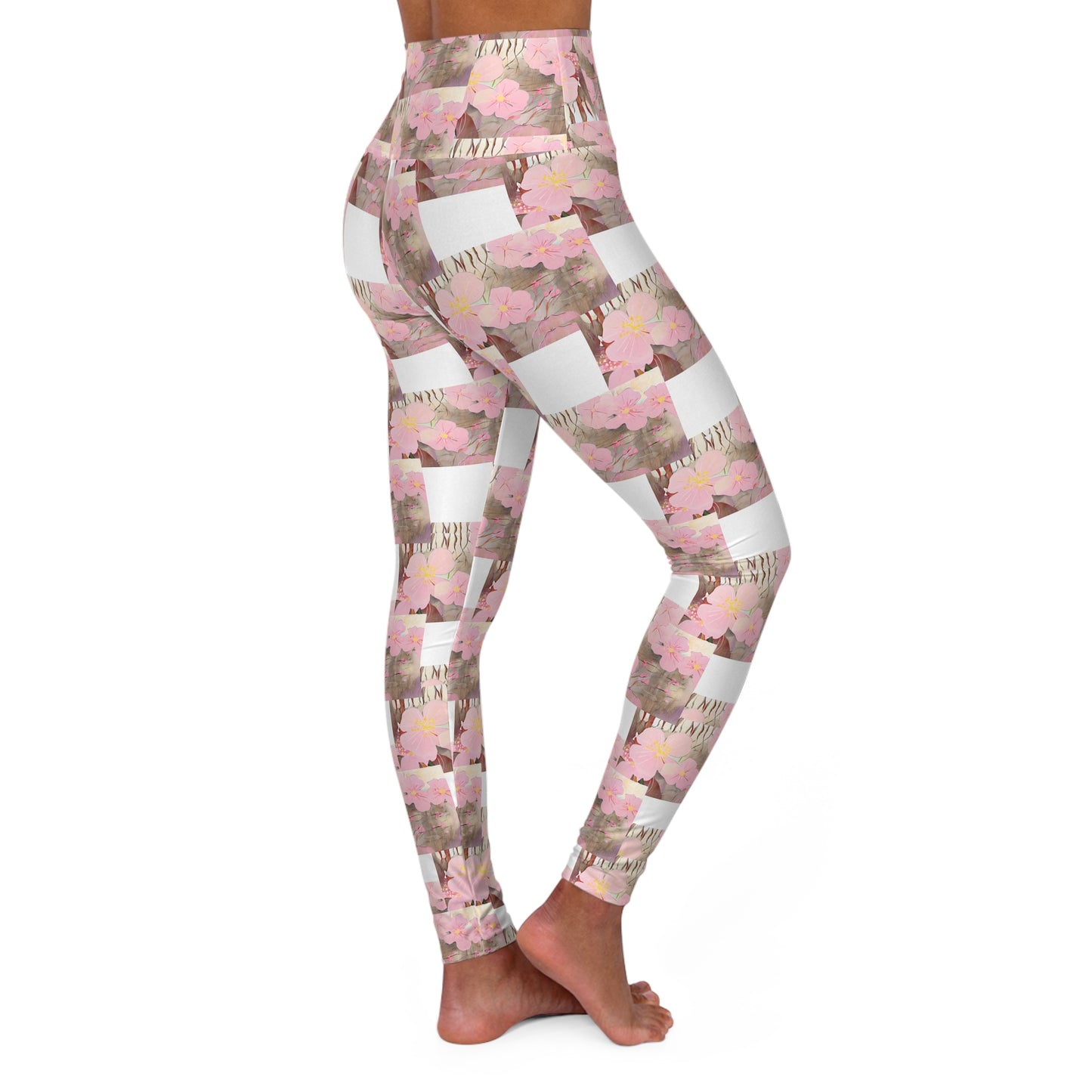 Floral High Waisted Yoga Leggings, Workout Leggings, Fitness Apparel