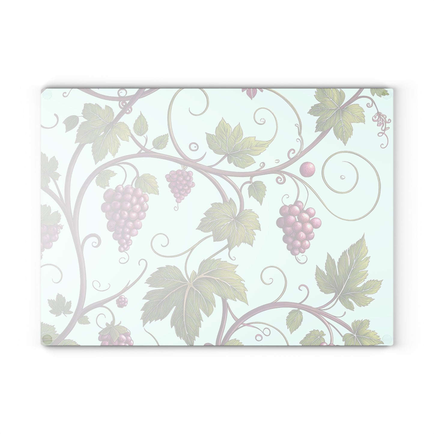 Elegant Grape Vine Glass Cutting Board, Kitchen Decor, Chef Gift, Housewarming Present, Wine Lover's Accessory