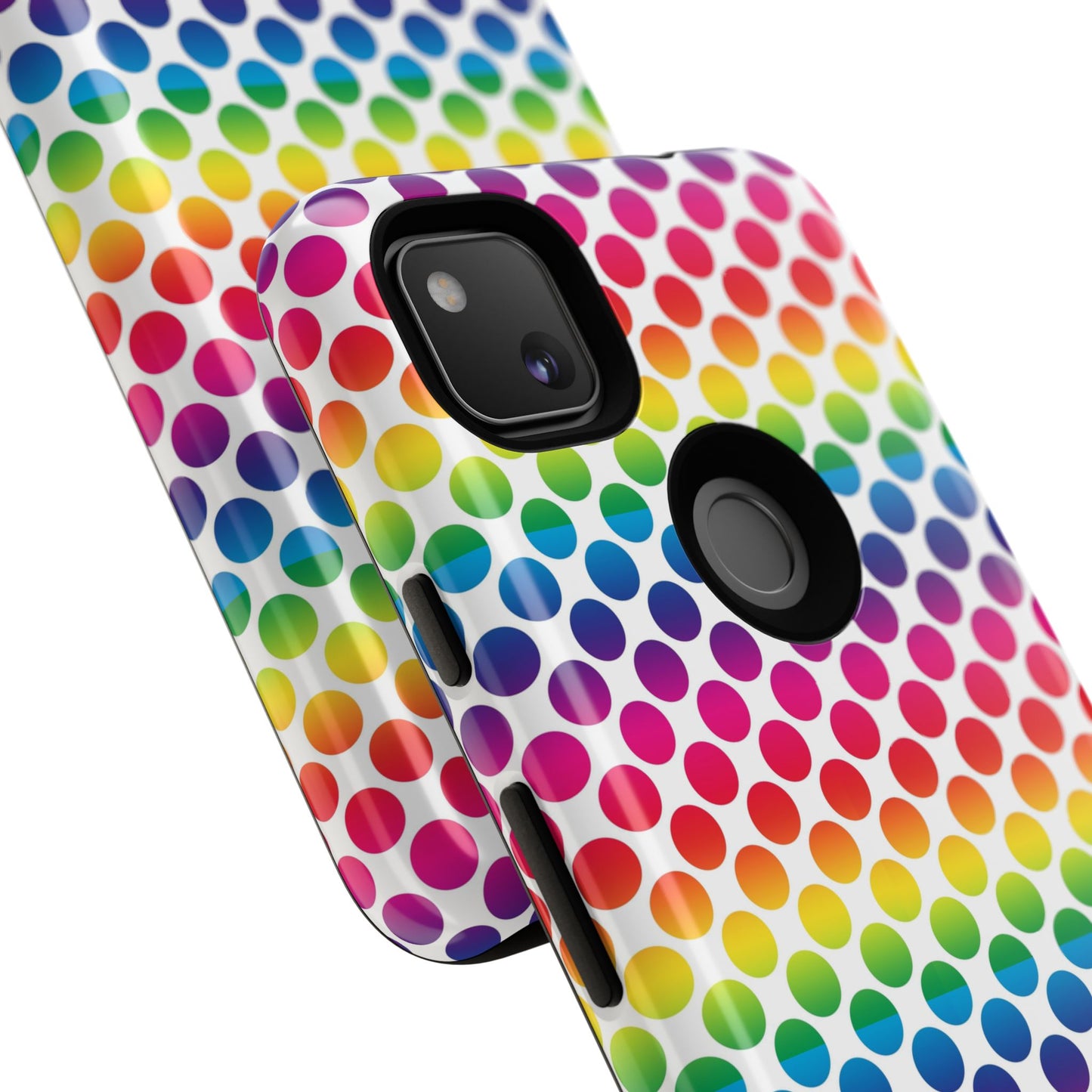 Rainbow Dot Phone Case, Colorful Phone Cover, Fun Phone Accessory, Gift for Friends, Trendy Mobile Case