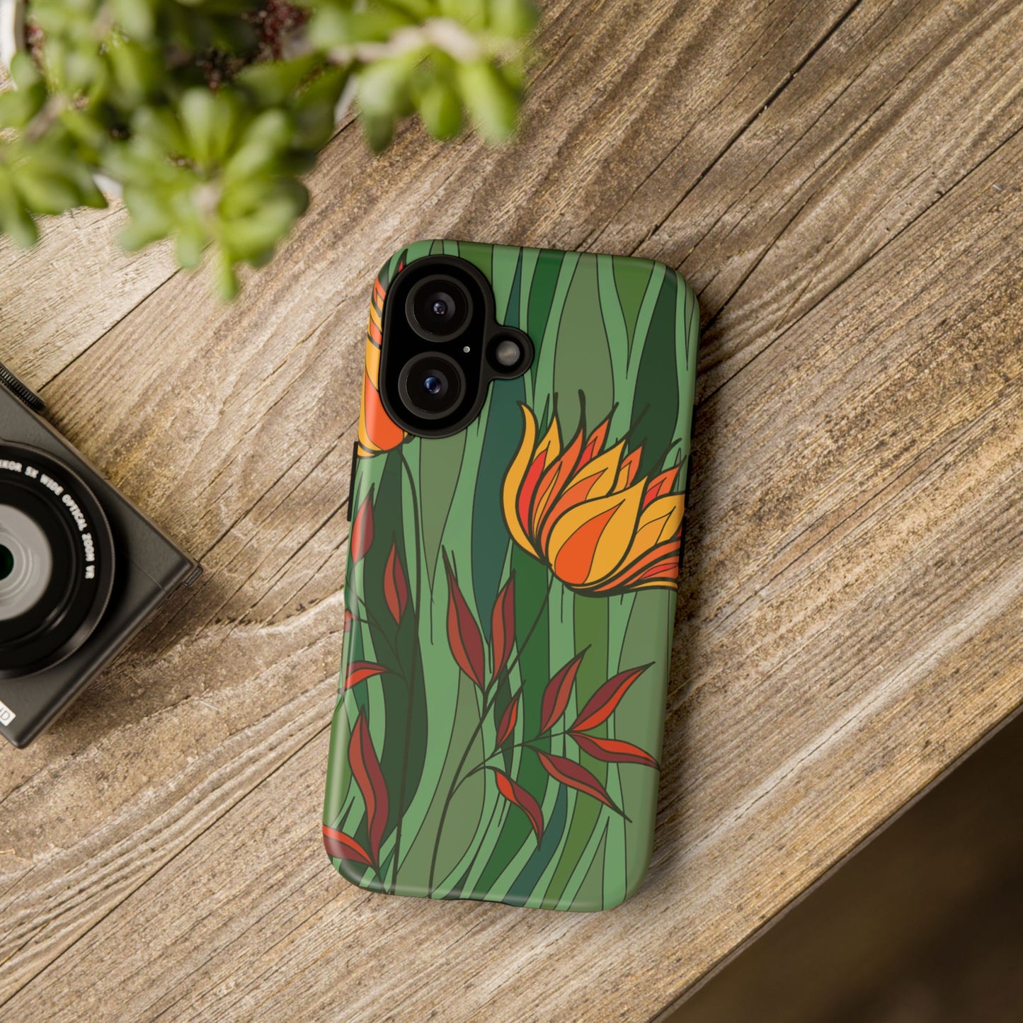 Vibrant Floral Phone Case, Nature-Inspired Tough Case, Eco-Friendly Cover, Unique Gift for Nature Lovers, Spring Decor
