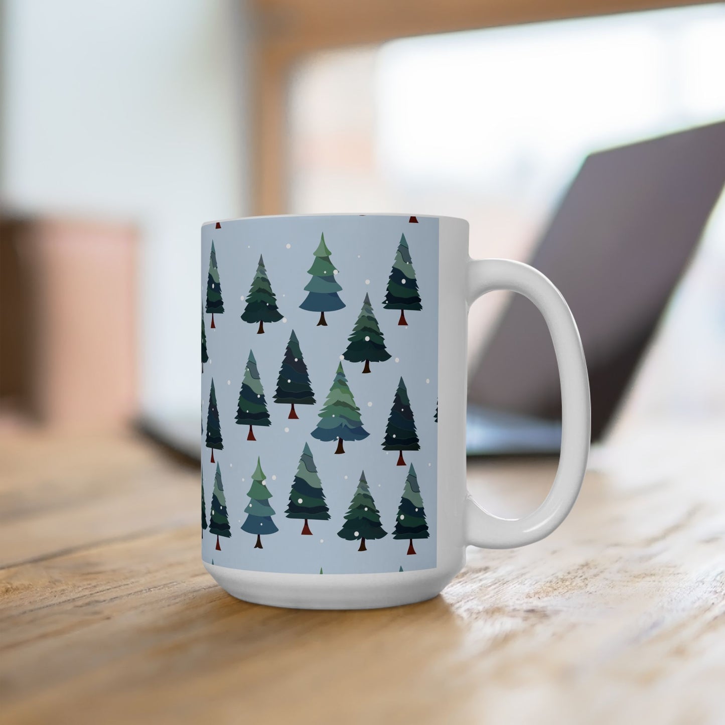 Winter Wonderland Ceramic Mug | Cozy Coffee Cup for Holiday Cheer, Christmas Gift, Nature Lover, Tea Mug, Seasonal Decor