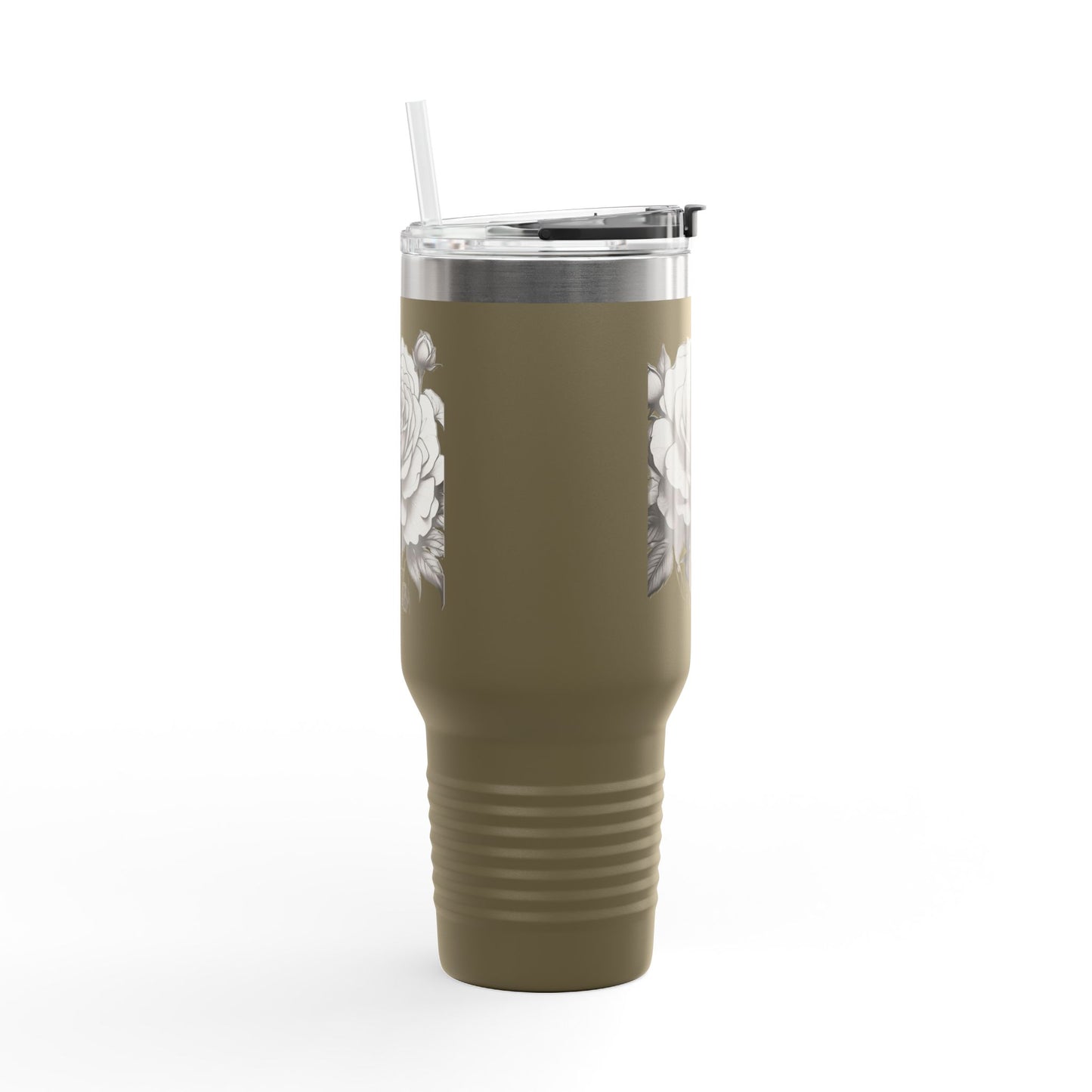 Stylish Insulated Travel Mug with Floral Design, 40oz Coffee Cup, Perfect for Road Trips, Gifts for Her, Eco-Friendly Drinkware