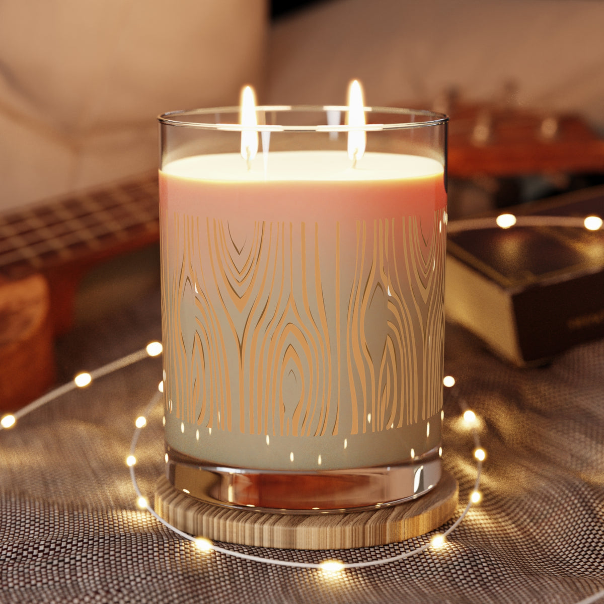 Natural Wood Scented Candle - Cozy Home Decor, Gift for Her, Aromatherapy, Relaxation, Spa Day