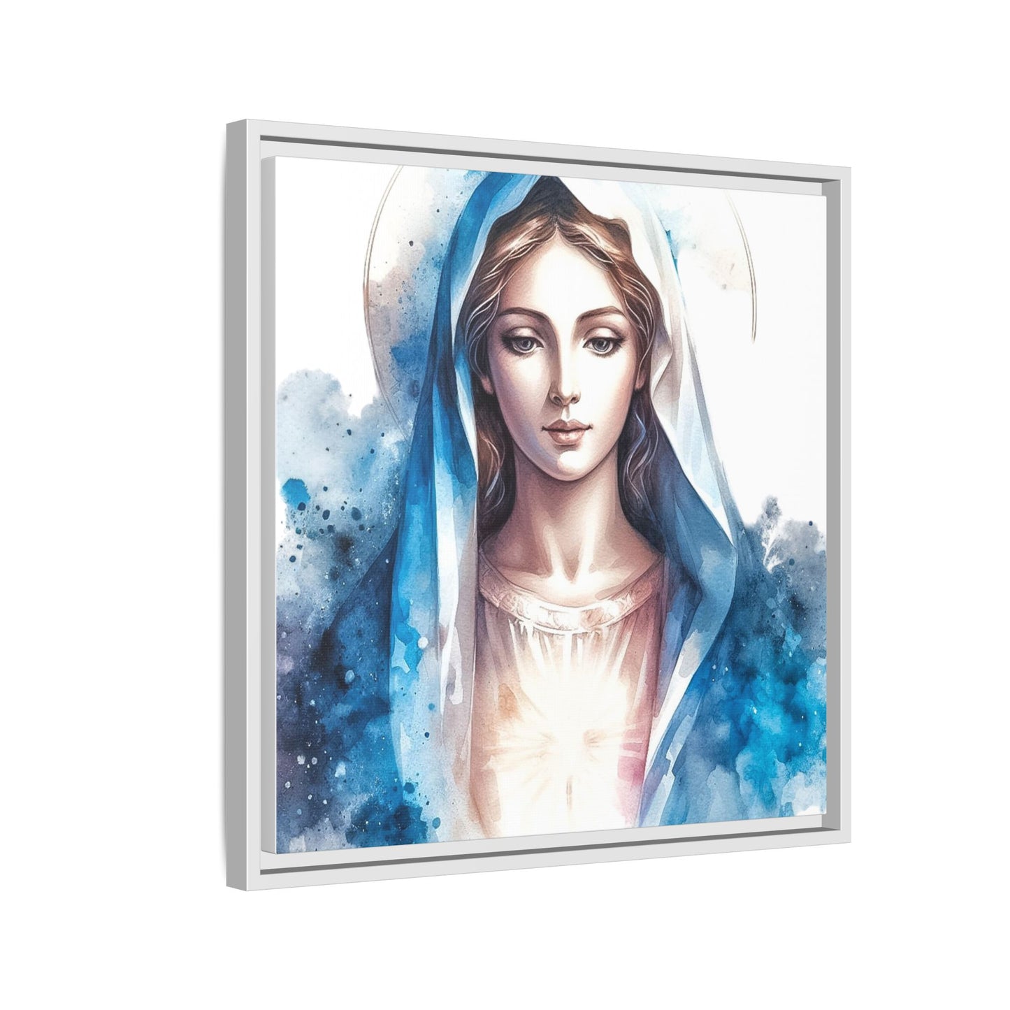 Framed Canvas Art Print, Spiritual Decor, Religious Artwork, Wall Decor, Gift for Faith, Elegant Home Decoration
