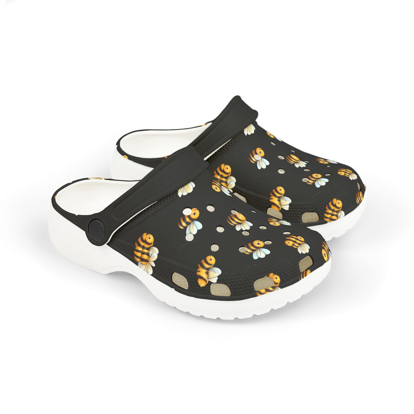 Bee-themed Kid's EVA Foam Clogs, Lightweight Comfort Shoes, Fun Summer Sandals, Durable Kids Footwear, Garden Party Accessories