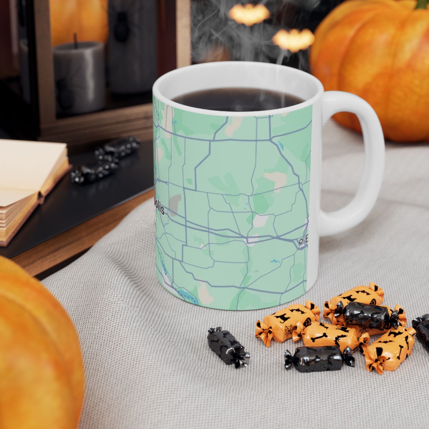 Personalized Map Mug, Custom Map Coffee Cup, Unique Gift for Travelers, Home Decor, Anniversary Present, Heart in Minneapolis
