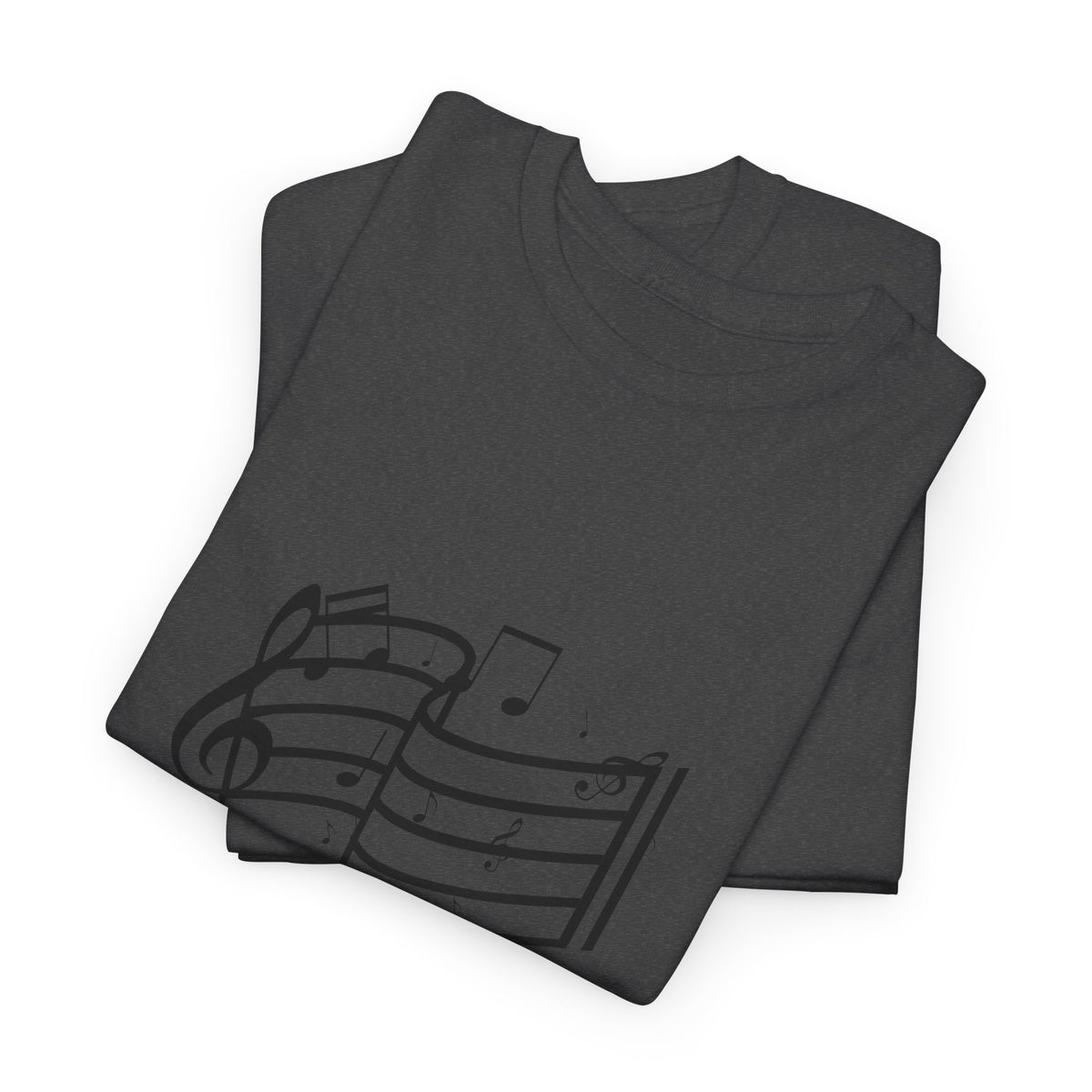Music Notes T‑Shirt — Minimalist Sheet Music Tee for Musicians & Music Lovers