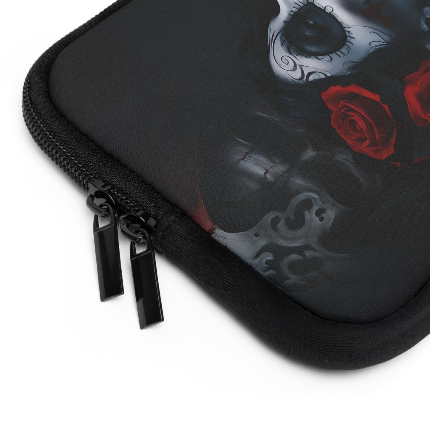 Gothic Rose Laptop Sleeve | Unique Day of the Dead Design | Perfect for Tech Lovers, Gift for Students, Artistic Accessory, Protective Case