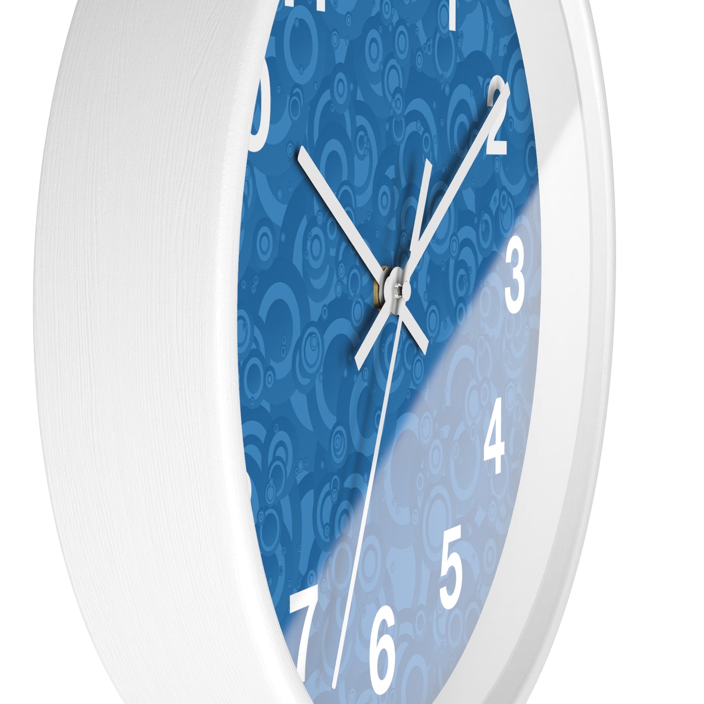 Modern Abstract Wall Clock, Home Decor, Unique Gift, Blue Pattern Clock, Wall Art for Living Room, Office Decor