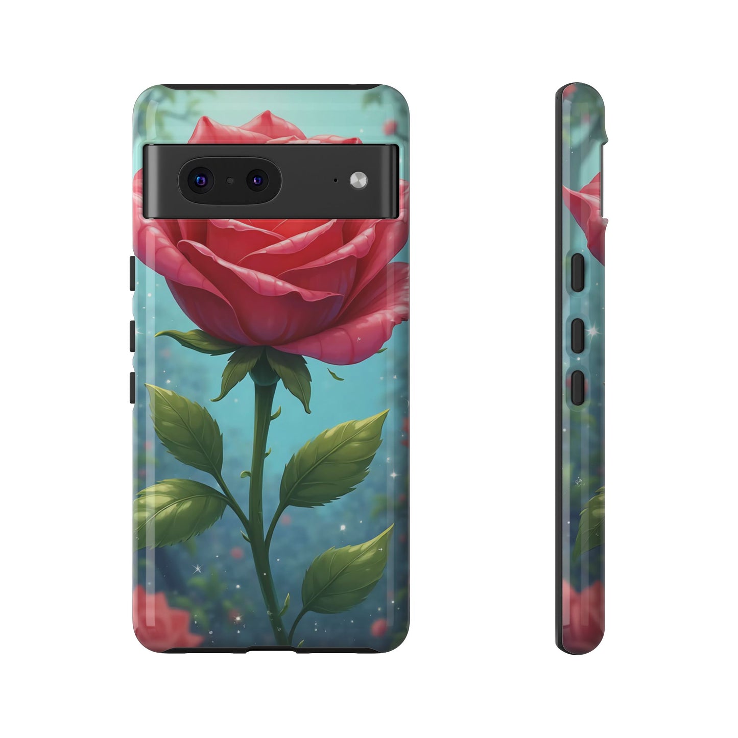 Floral Phone Case, Tough Cases with Elegant Rose Design, Stylish iPhone Cover, Rose Flower Gift for Nature Lovers, Unique Mobile Accessories