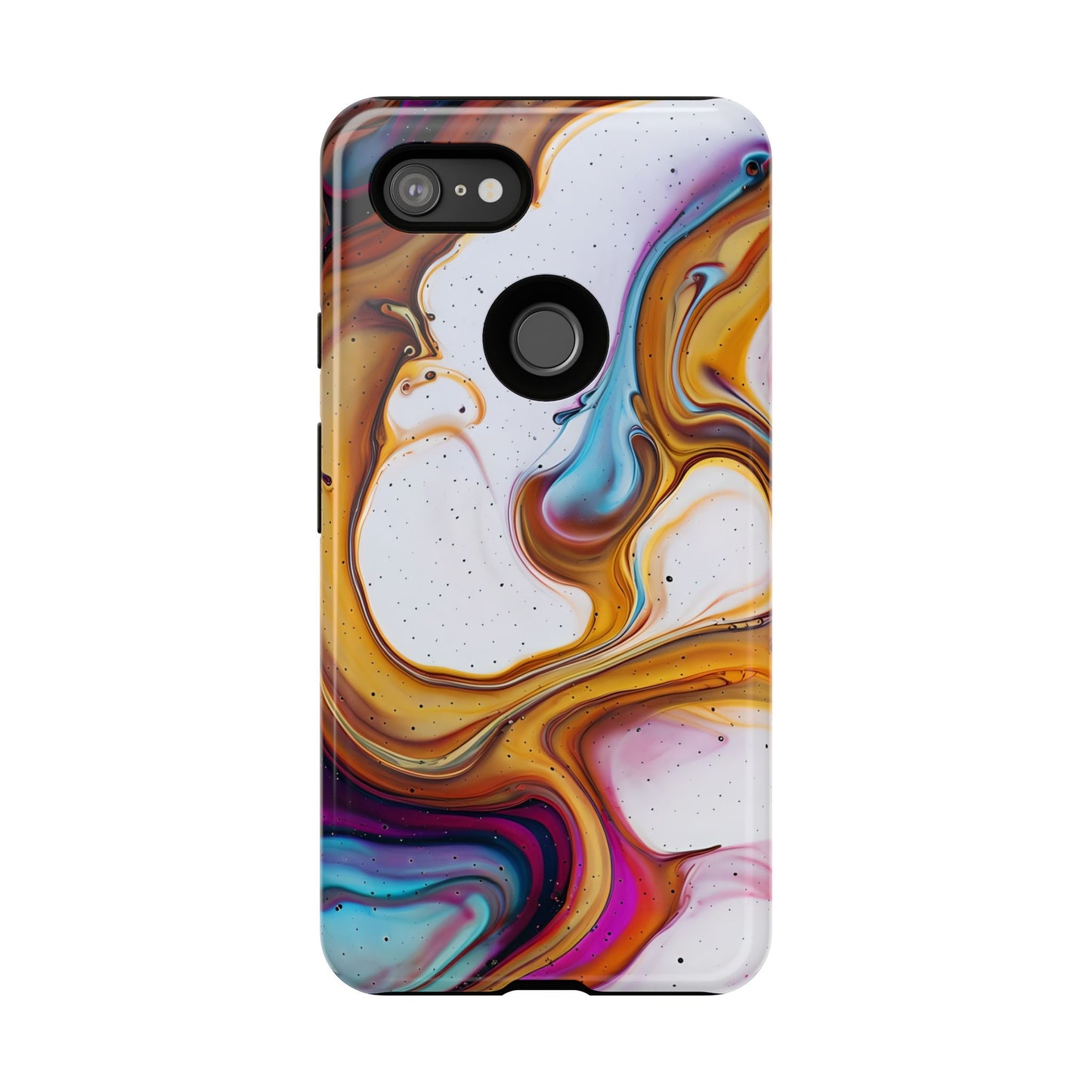 Artistic Phone Case, Tough Cases with Colorful Marble Design