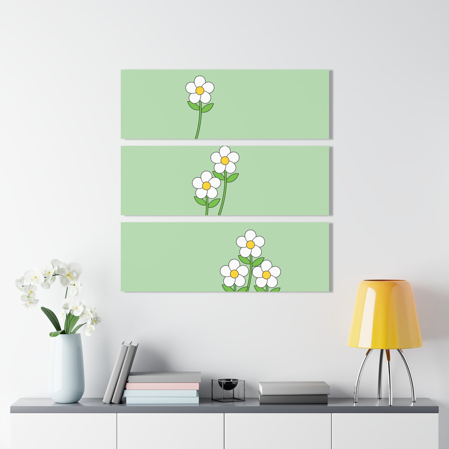 Trendy Floral Acrylic Triptych Prints, Wall Art Decor, Modern Home Decor, Nature Prints, Gift for Her, Mother's Day Decoration