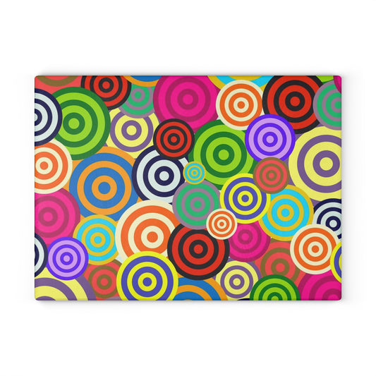 Colorful Abstract Glass Cutting Board | Kitchen Decor