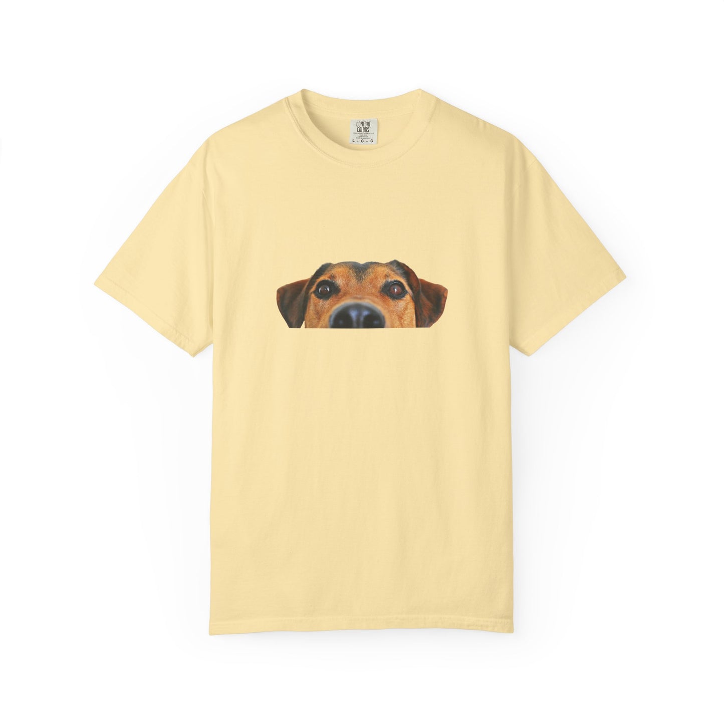 Cute Dog Face Unisex Garment-Dyed T-shirt, Pet Lover Tee, Animal Community Shirt, Birthday Gift, Casual Wear, Dog Lover's Merch