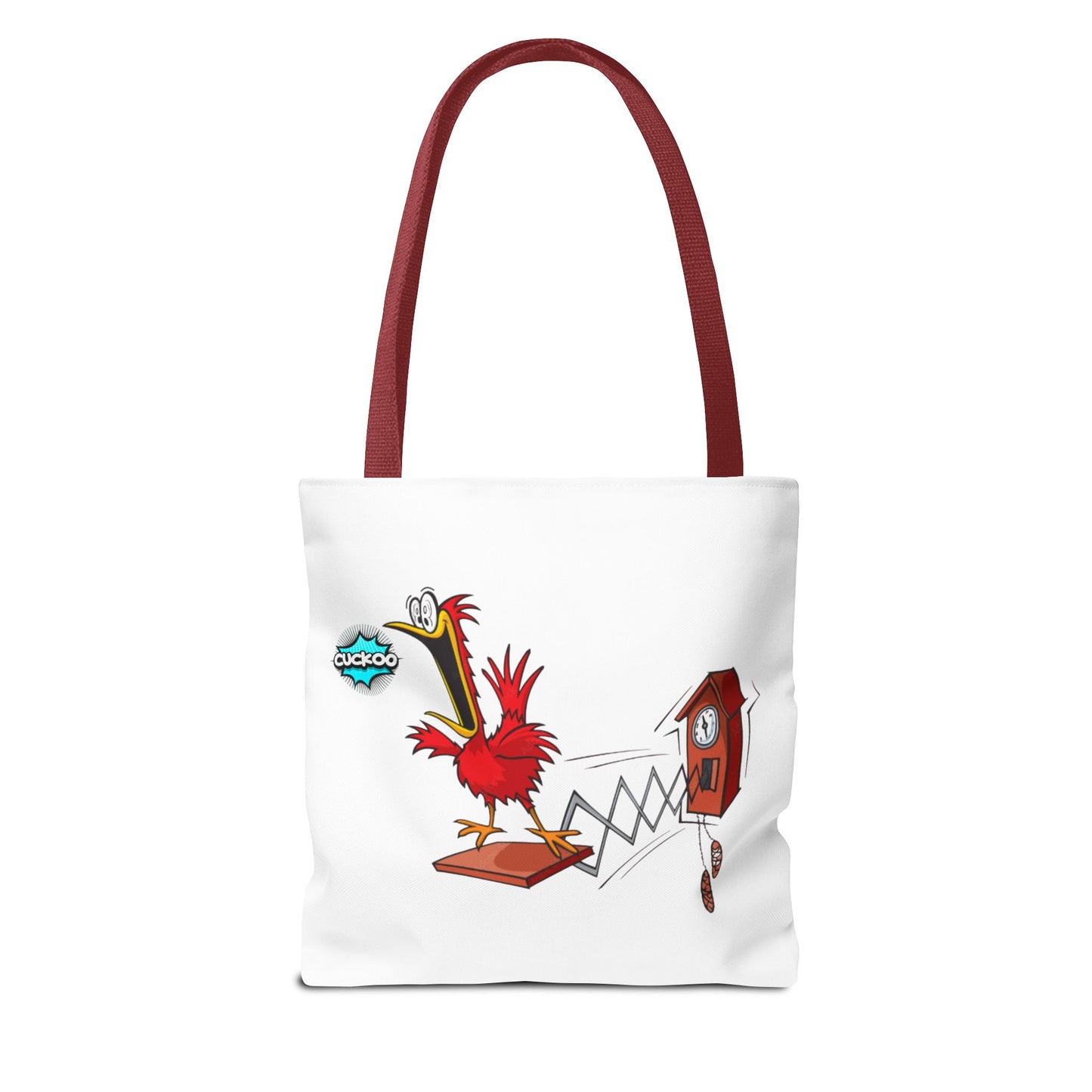 Quirky Cartoon Tote Bag, Funny Gift, Bird Lover's Bag, Everyday Use, Shopping