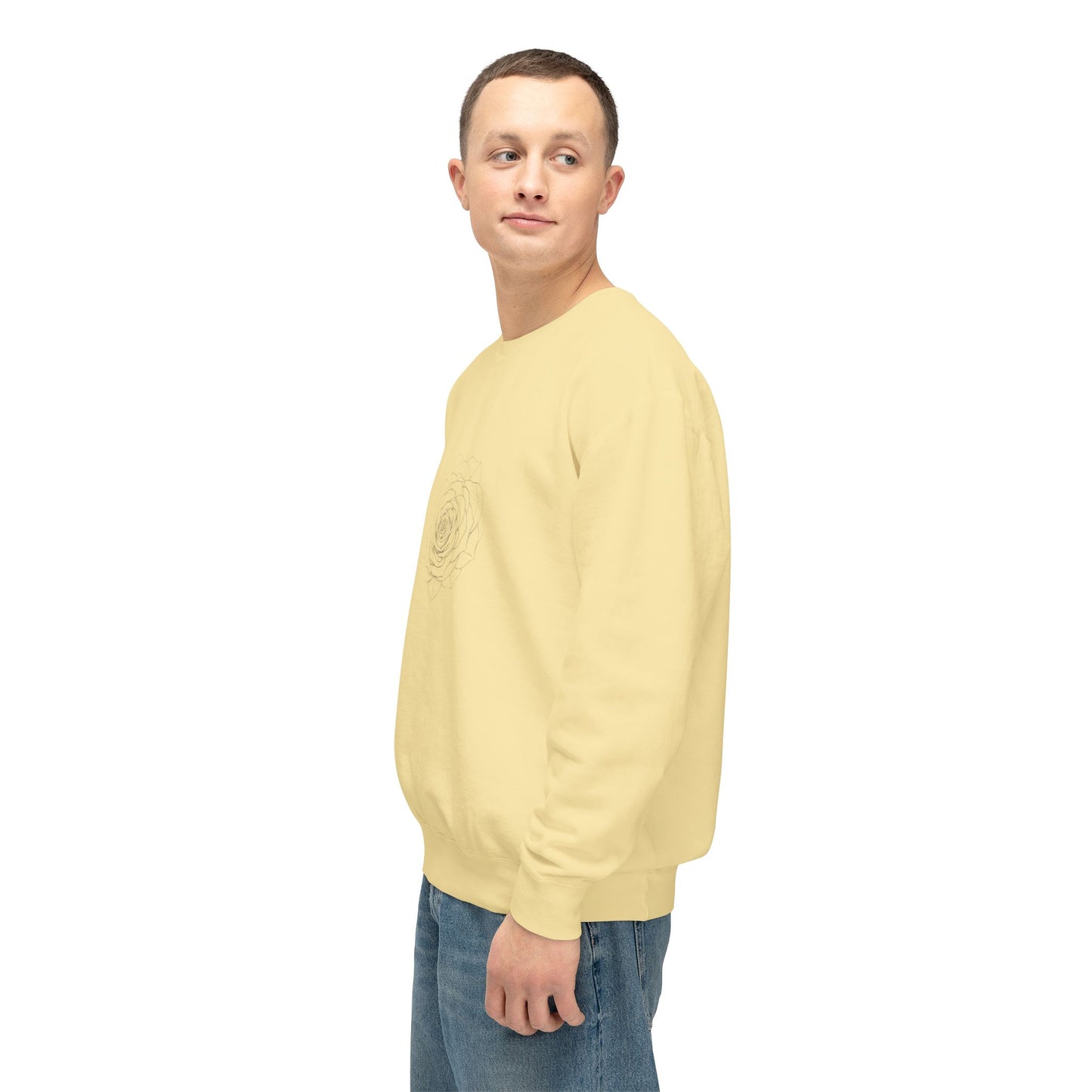 Minimalist Floral Crewneck Sweatshirt, Cozy Unisex Pullover, Casual Spring Apparel, Perfect Gift for Her, Everyday Comfort