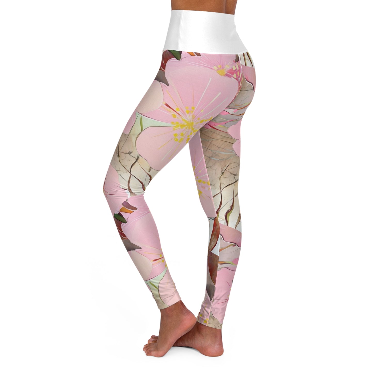 Floral High Waisted Yoga Leggings Chic Activewear for Fitness Lovers