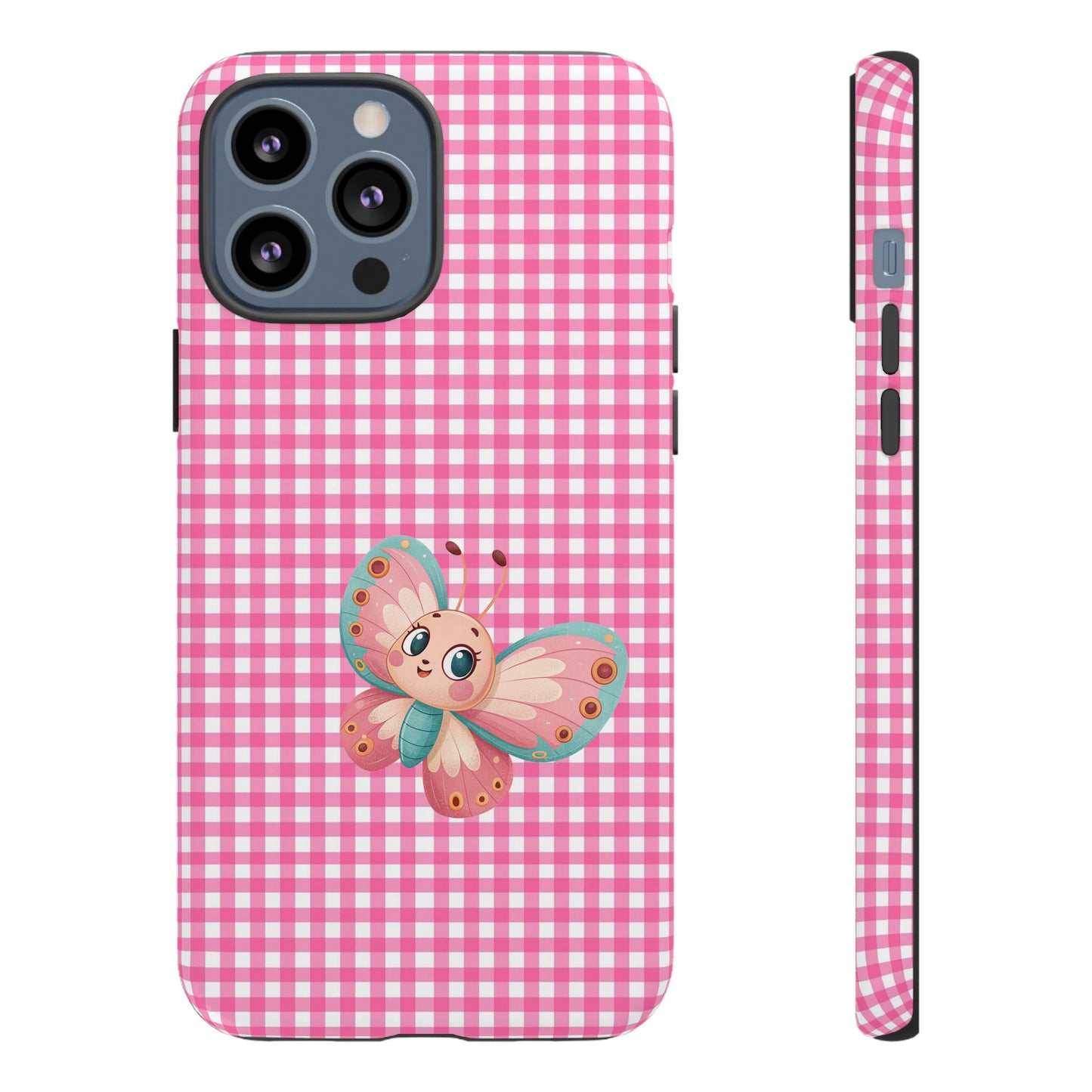 Cute Butterfly Phone Case, Tough Cases, Floral Phone Accessory, Gift for Her, Spring Fashion, Kids' Birthday Present, Pastel Aesthetic