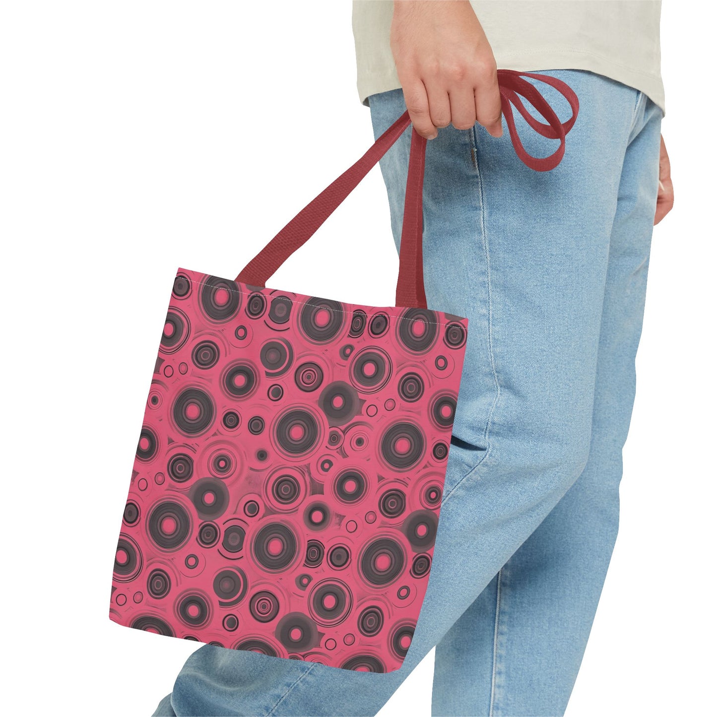 Colorful Retro Tote Bag, Stylish Beach Bag, Shopping Tote