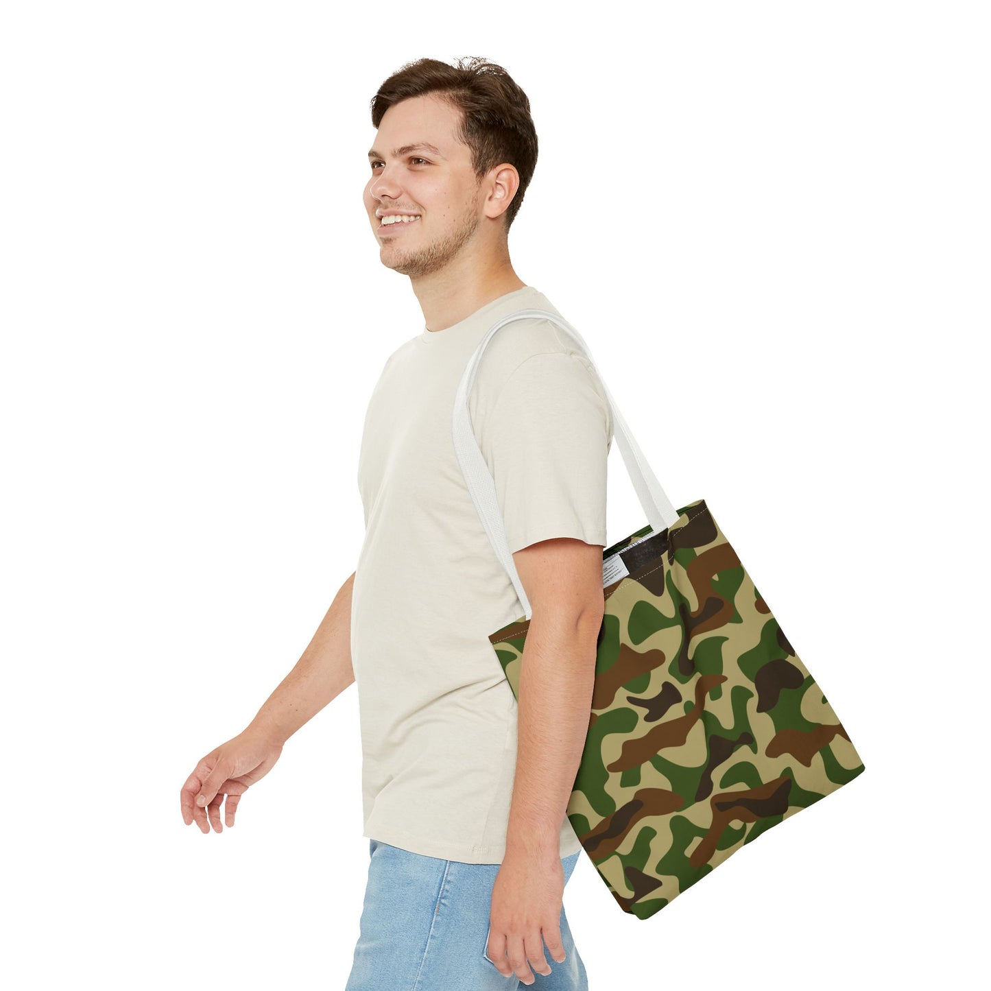 Camouflage Print Tote Bag, Stylish Shopping Bag, Everyday Use, Gym Tote, Eco-Friendly, Travel Accessory