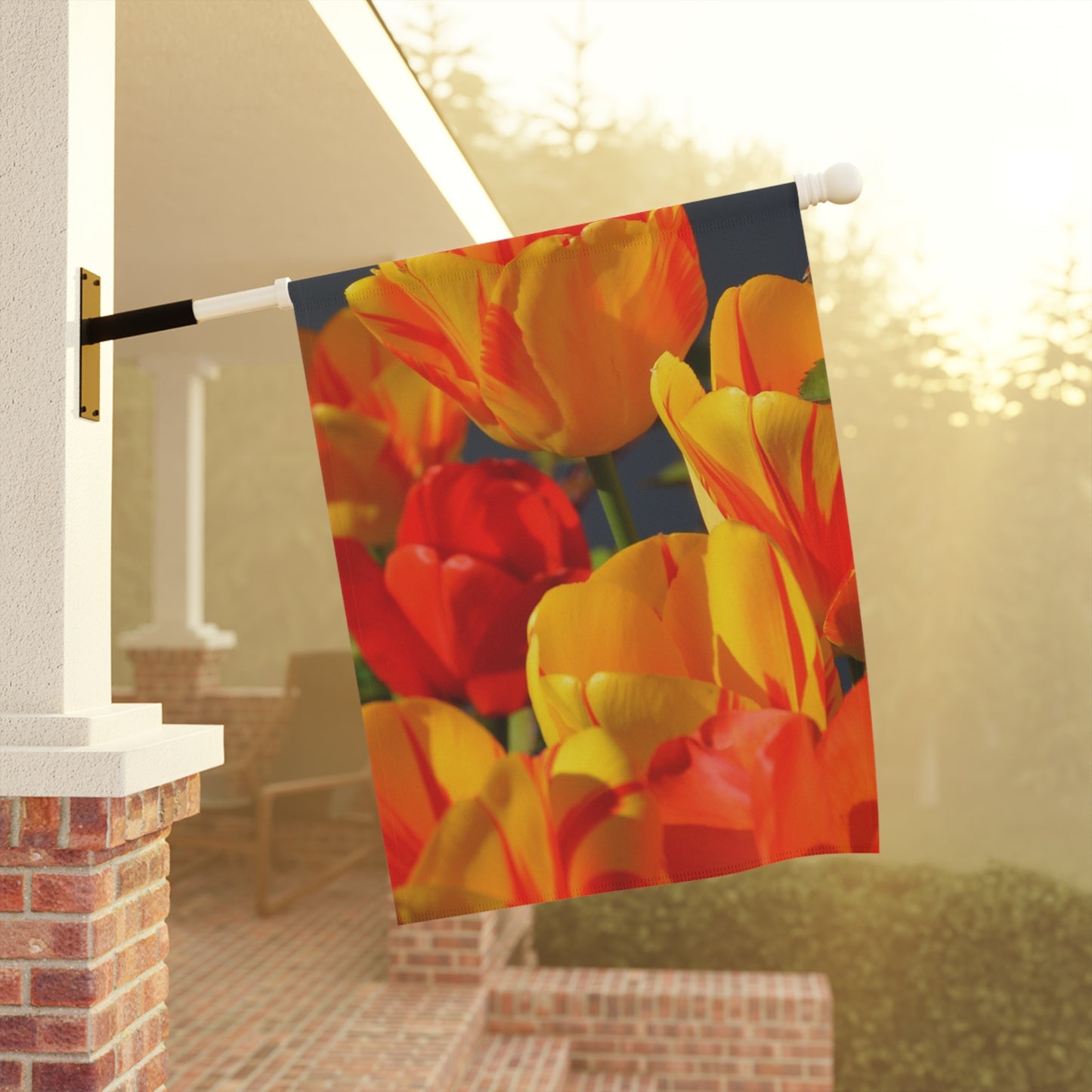 Floral Garden Banner, Vibrant Spring Decor, Flower Flag for Outdoor Space