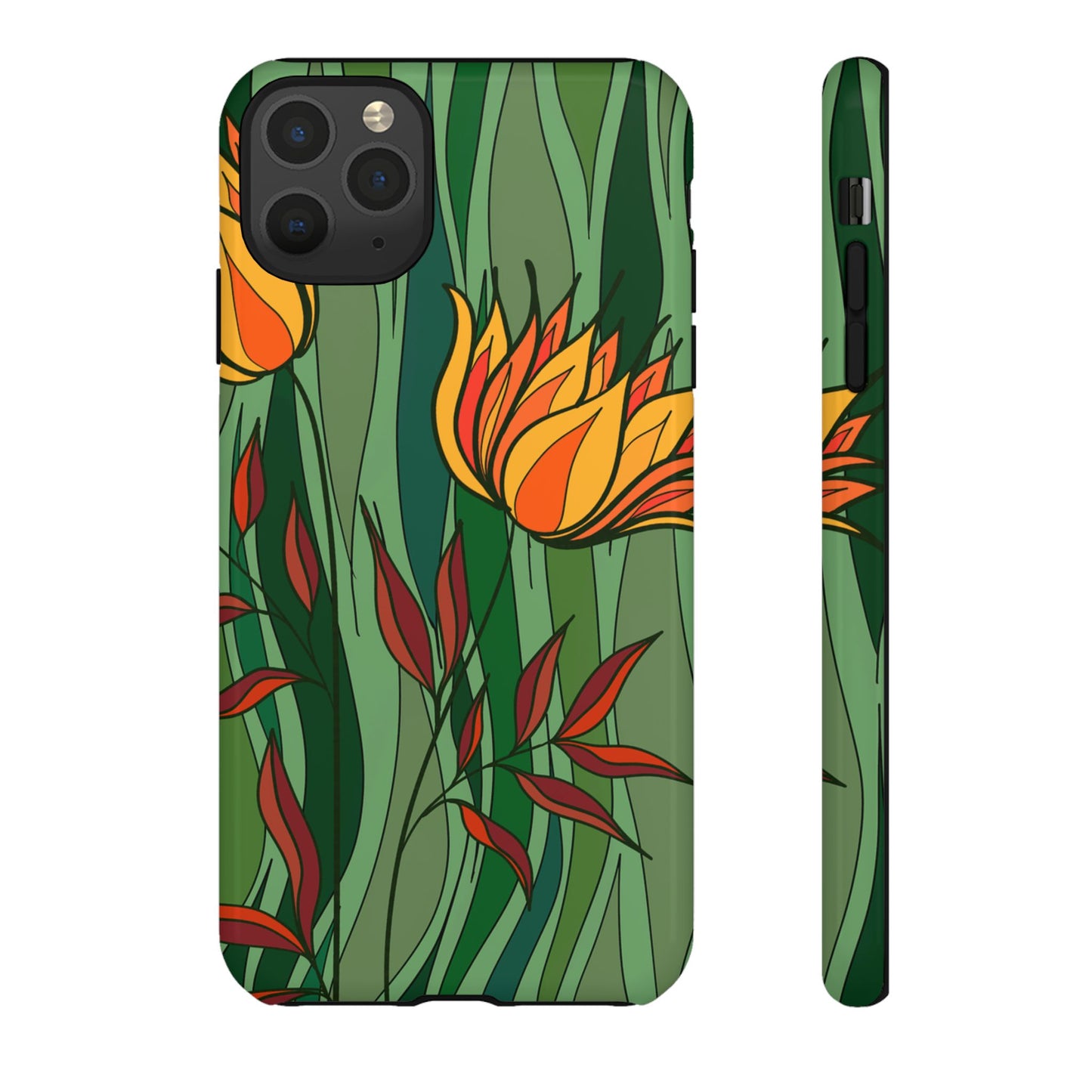 Vibrant Floral Phone Case, Nature-Inspired Tough Case, Eco-Friendly Cover, Unique Gift for Nature Lovers, Spring Decor