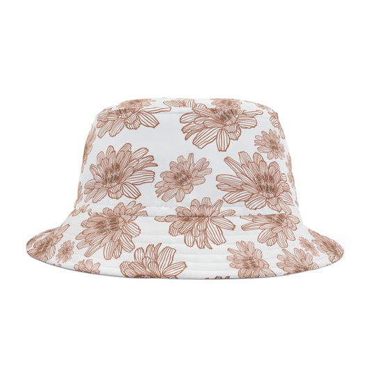 Boho Floral Bucket Hat - Summer Accessories, Beachwear, Sun Protection, Travel Hat, Festival Style