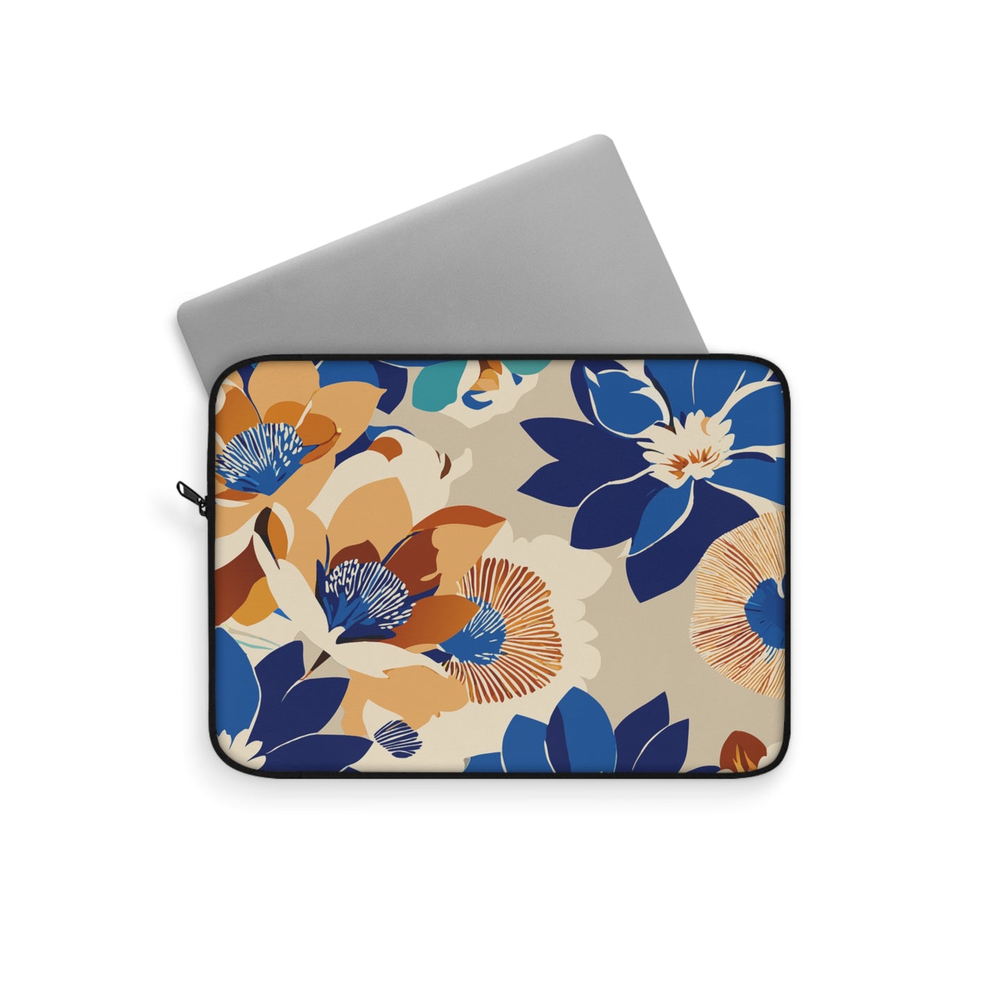 Floral Laptop Sleeve, Stylish Computer Case, Modern Floral Design, Gift for Students, Tech Accessories