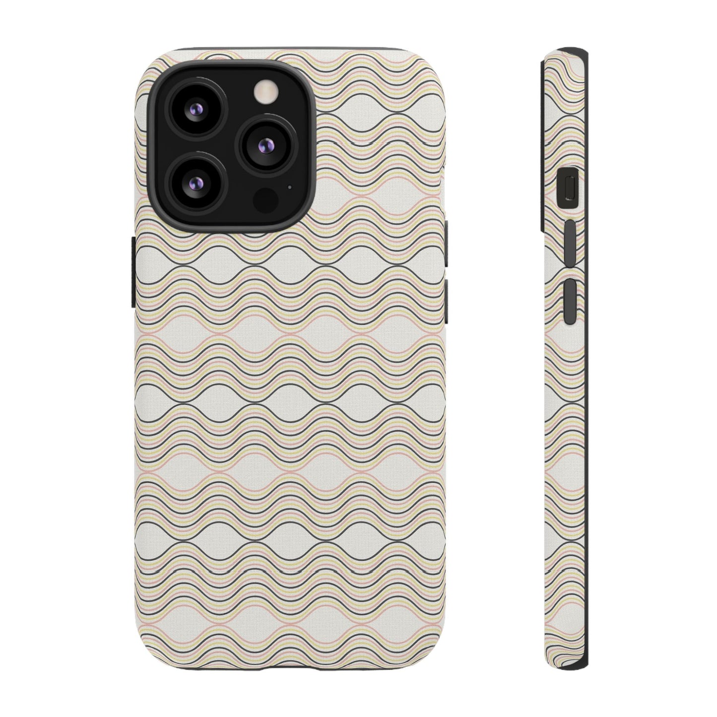 Stylish Phone Case for Tough Protection, Wavy Design, Chic Accessory, Gift for Her, Trendy Tech, Holiday Gift Idea