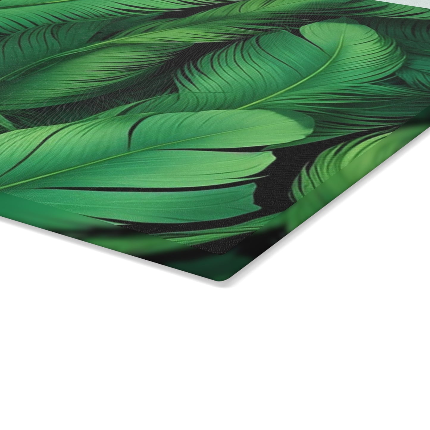 Tropical Glass Cutting Board, Kitchen Decor, Gift for Chefs, Leaf Design, Eco-Friendly Kitchen Essentials, Cookware
