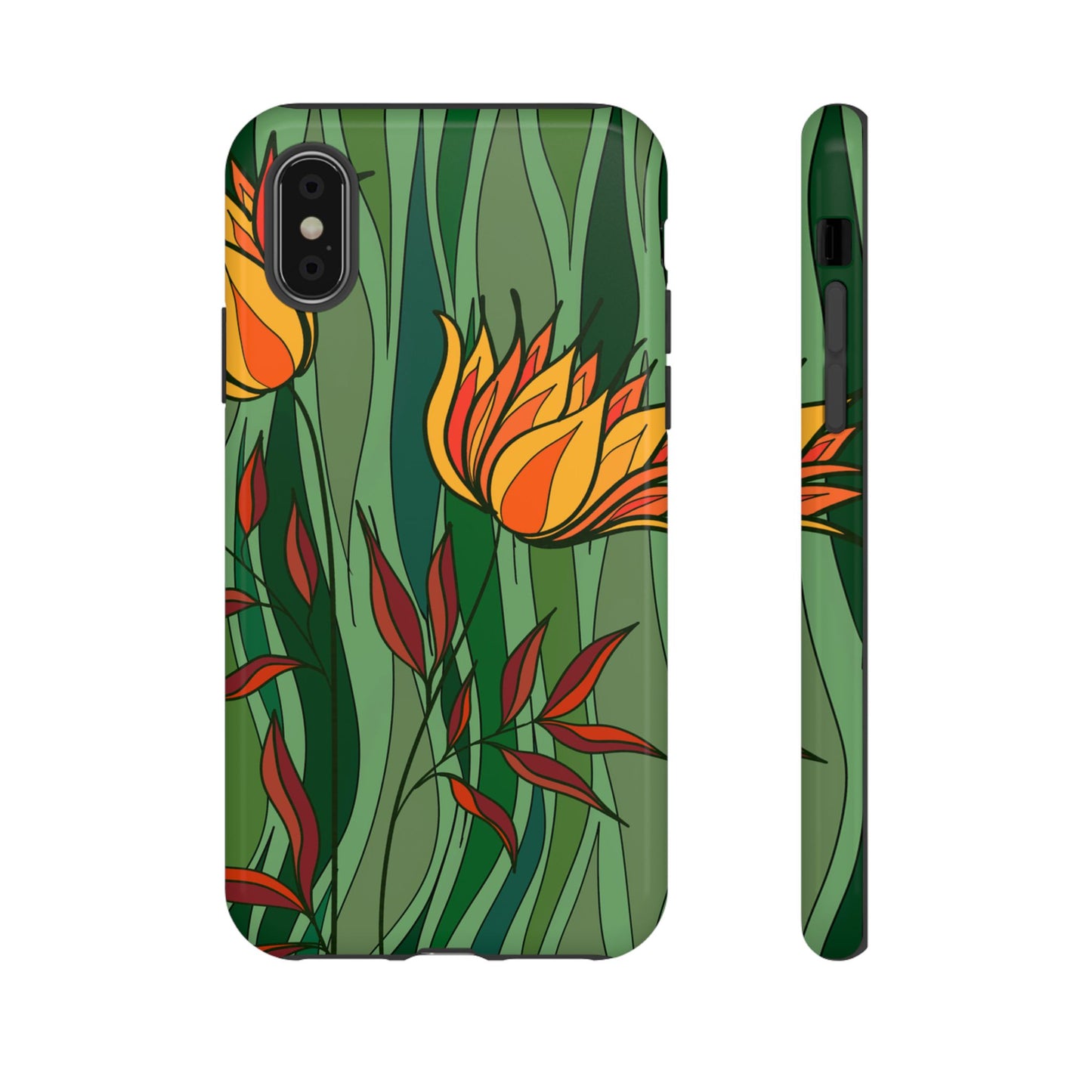 Vibrant Floral Phone Case, Nature-Inspired Tough Case, Eco-Friendly Cover, Unique Gift for Nature Lovers, Spring Decor