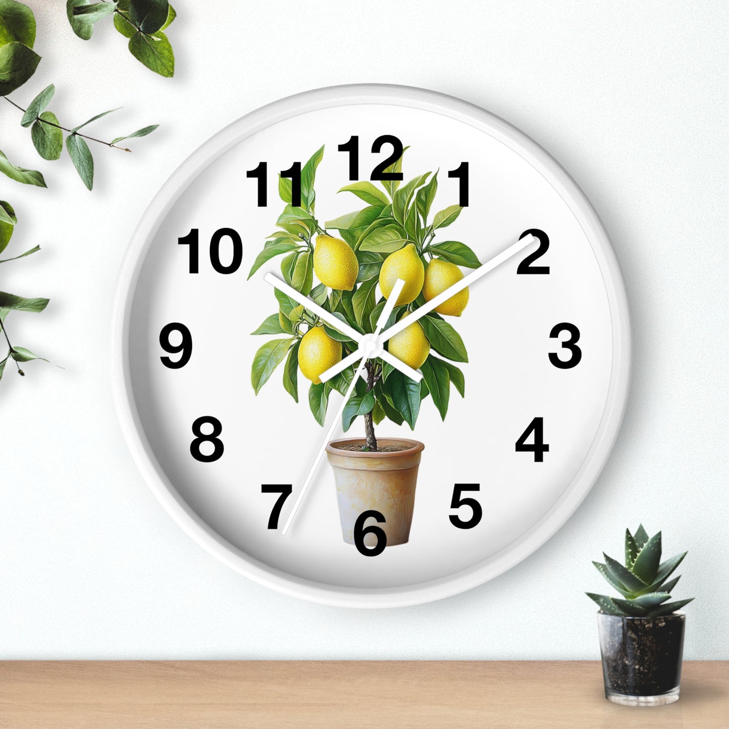 Lemon Tree Wall Clock, Brighten Your Home Decor, Gift for Garden Lovers, Kitchen Wall Clock, Unique Home Accent