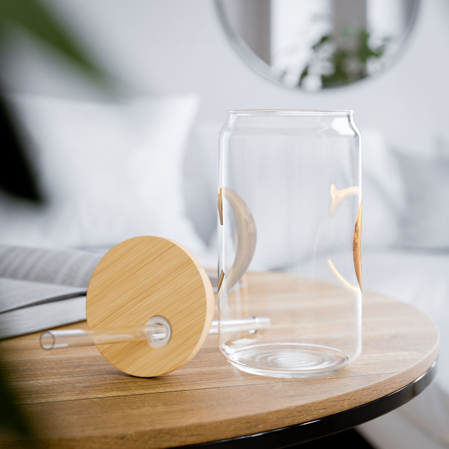 Personalized Sipper Glass, 16oz Water Bottle, Eco-Friendly Drinkware, Perfect for Parties, Unique Gift Idea for Home