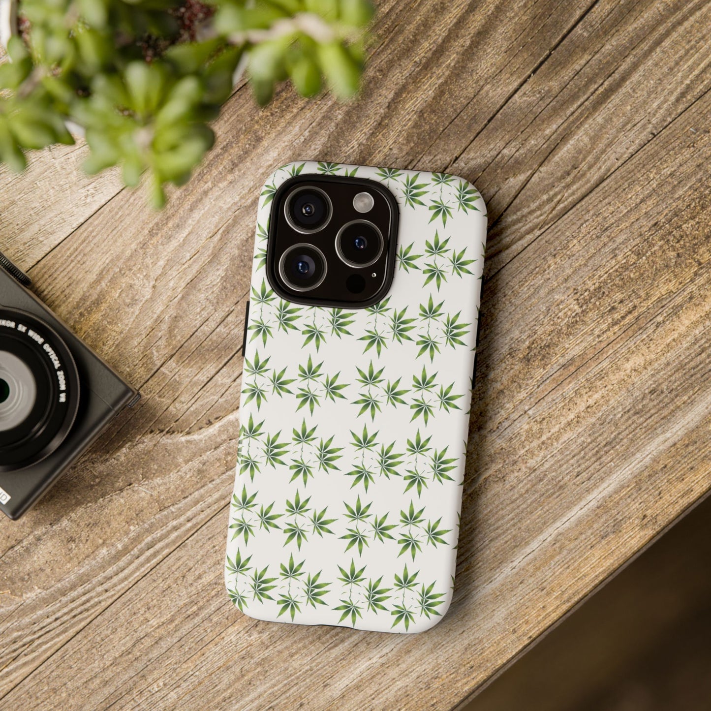 Stylish Phone Case with Cannabis Leaf Design, Durable Phone Cover, Gift for Stoner Friends, Unique Phone Accessory, Nature-Inspired Design