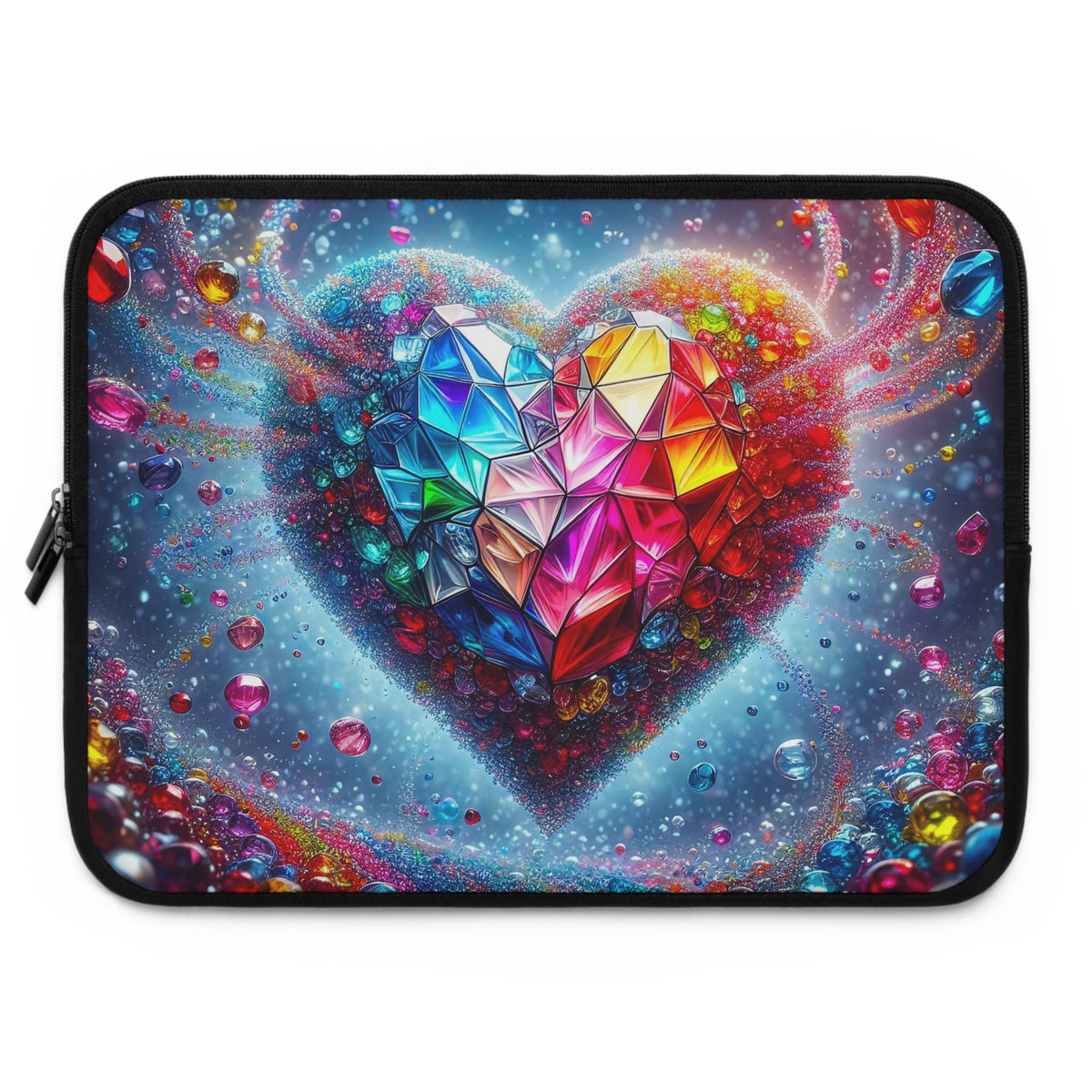 Colorful Heart Laptop Sleeve | Trendy Tech Accessory, Gift for Students, Gamers, Heart Lovers, Birthday, Valentine's Day
